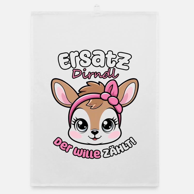 Kawaii Hirsch dit dirndl de remplacement, la volonté compte ! Torchon bio