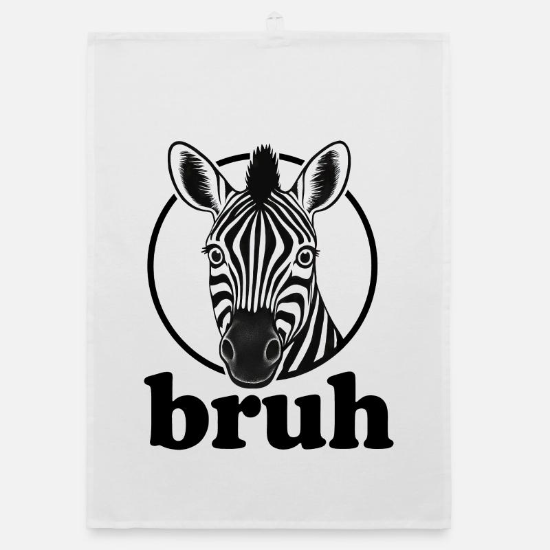 Funny Zebra Sarcastic Humor Internet Meme Organic dish towel