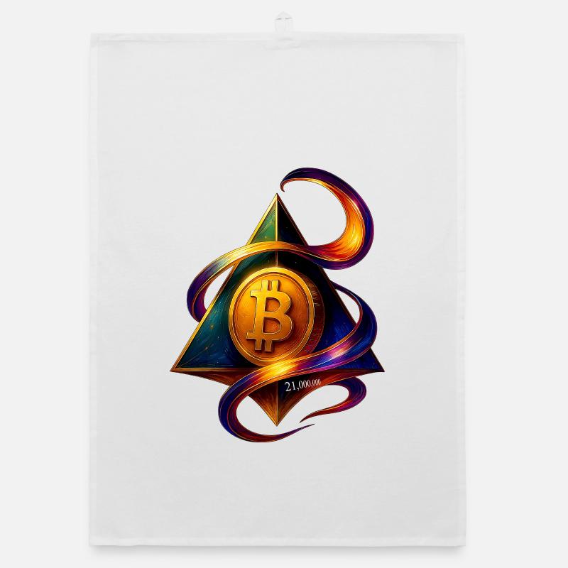 Conception créative Bitcoin et Blockchain Torchon bio