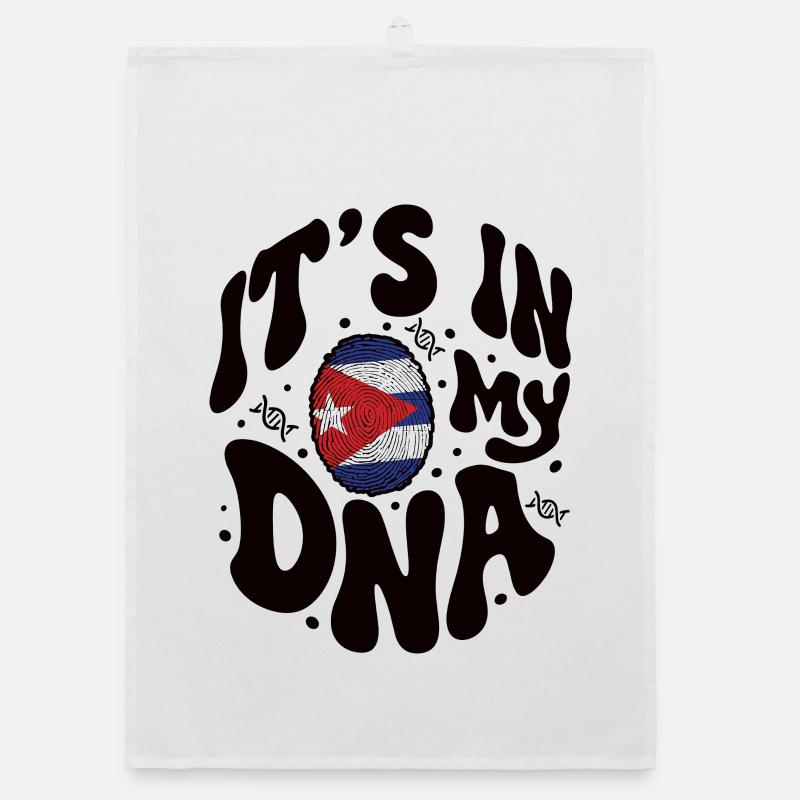 ADN cubain Cuba Drapeau hispanique Torchon bio
