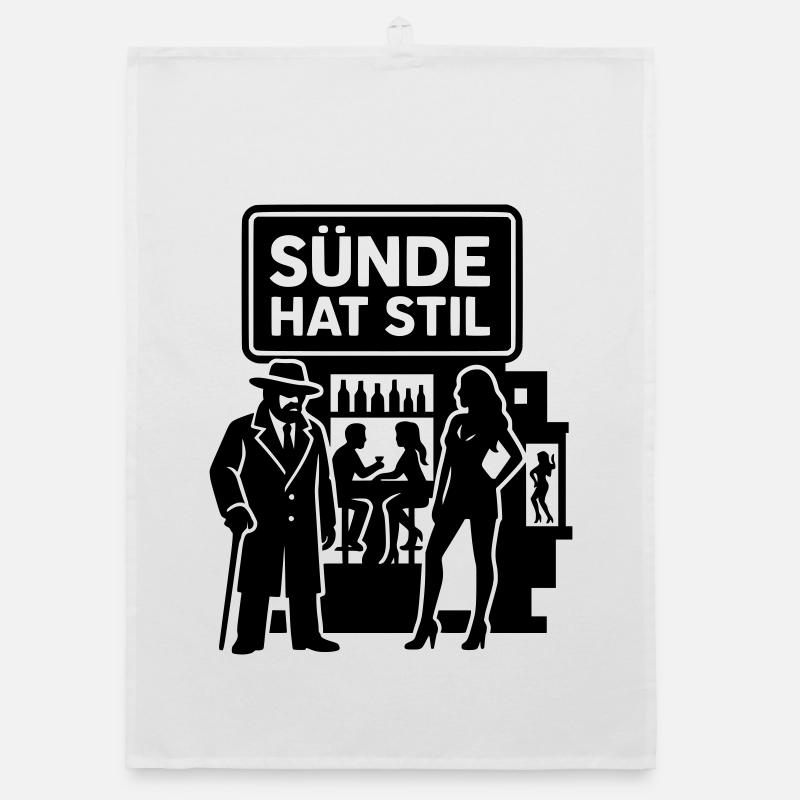 Sin Has Style Going Out Nightlife Organic dish towel