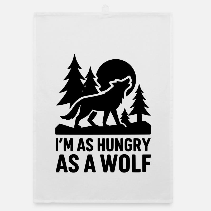 loup affamé affamé Torchon bio