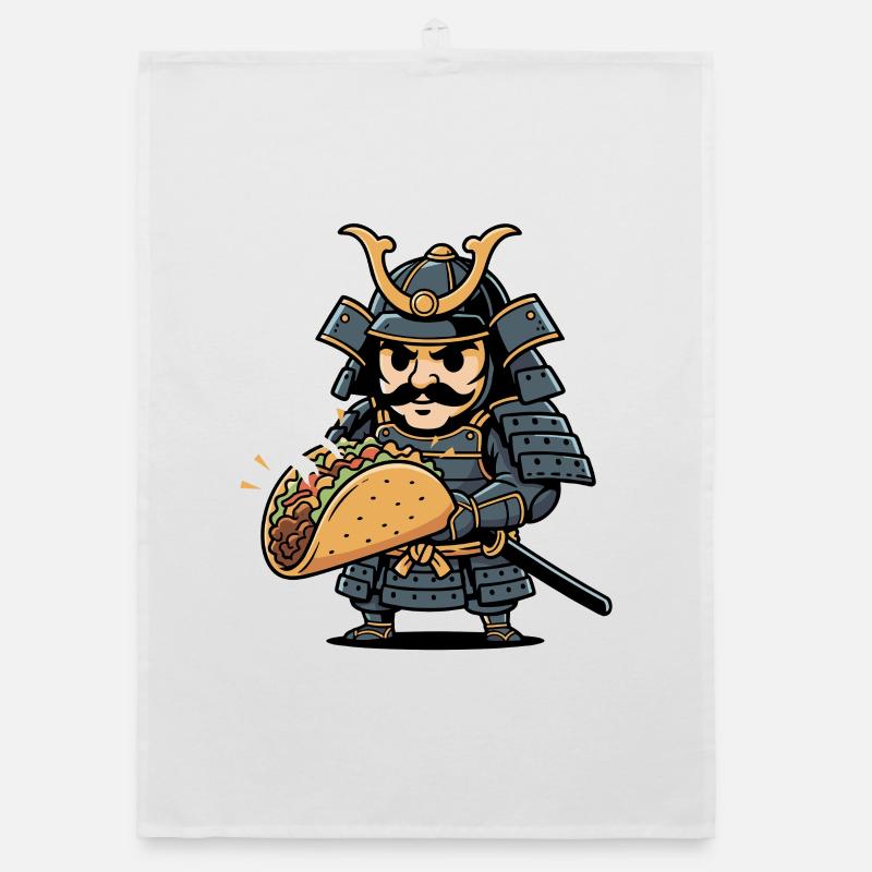 Samurai Taco: Honor in Every Bite Organic dish towel