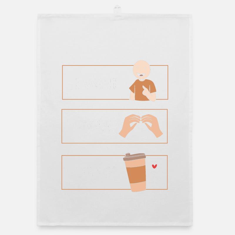 SLP Sign Language AAC Communication Organic dish towel