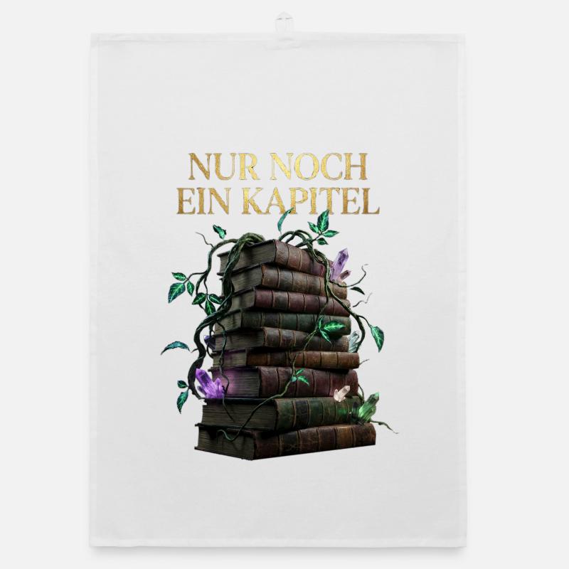 Nur Noch Ein Kapitel German Fantasy Book Lover Organic dish towel