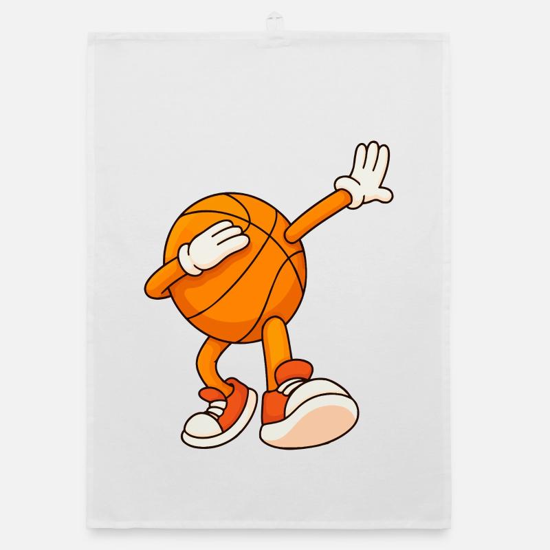 Basketball-Maskottchen Dunks Organic Geschirrtuch