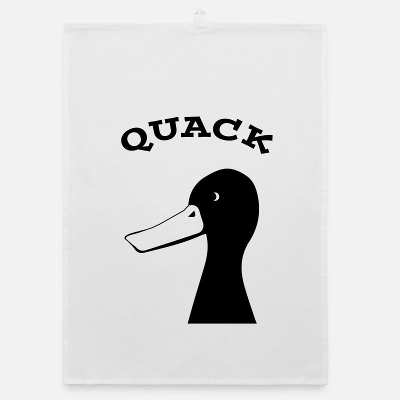 Ente - Organic Geschirrtuch - Weiß