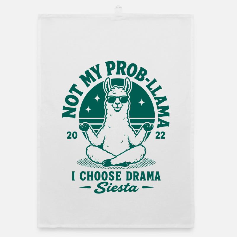 Not My Prob-Llama Siesta Organic dish towel