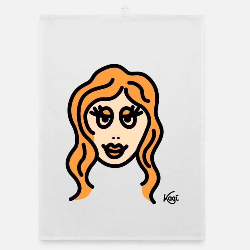 Virgo tall - Organic dish towel - white