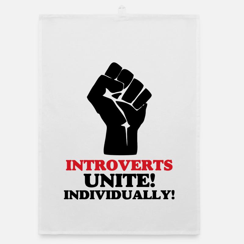 Introverts Unite Organic dish towel