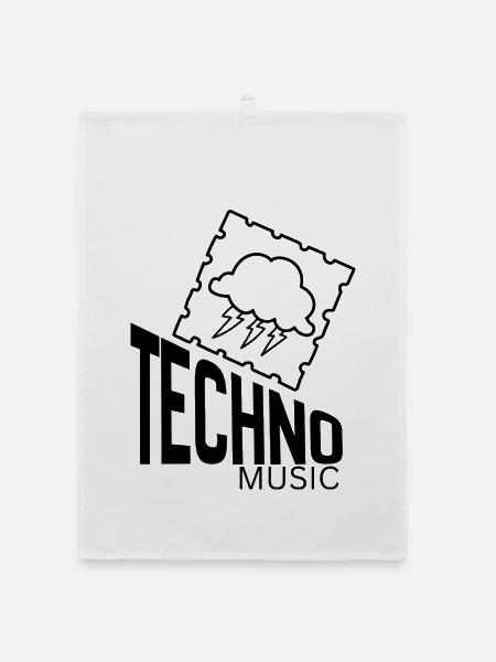 Techno - Organic Geschirrtuch - Weiß - Vorne