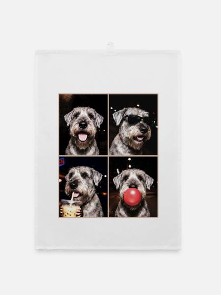 Hunde Riesenschnauzer Hund - Organic Geschirrtuch - Weiß - Vorne