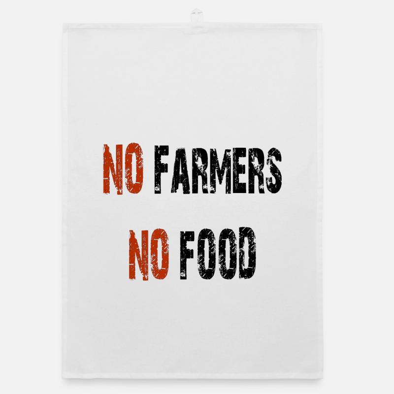 Pas d'agriculteurs pas de nourriture Torchon bio