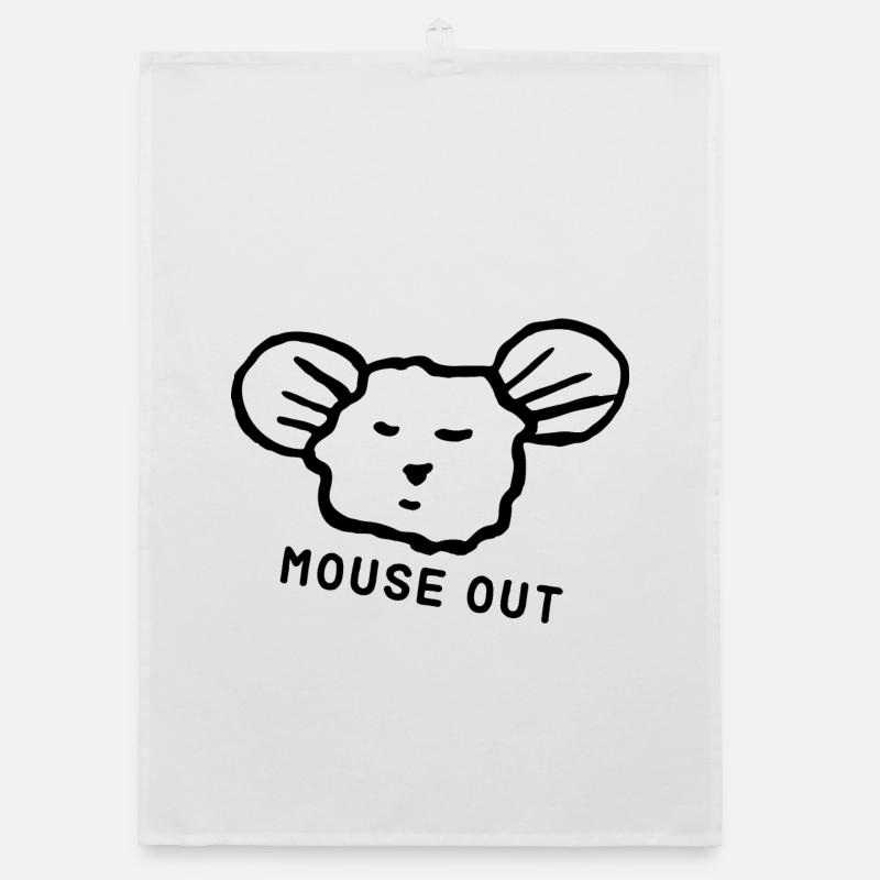 Cute mouse "mouse out" cool saying Organic dish towel