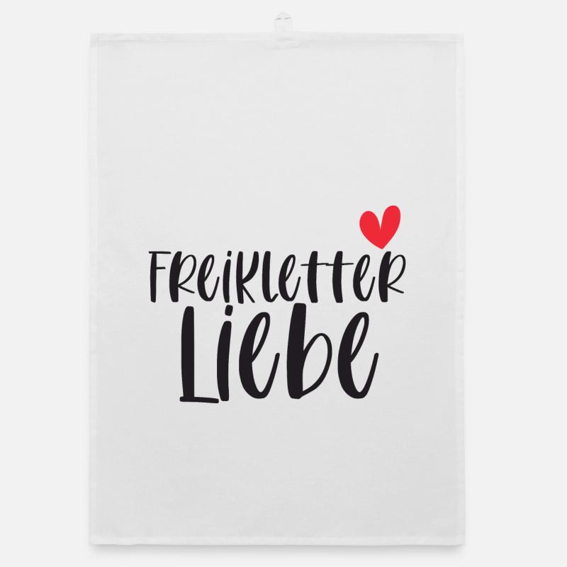 Klettern Freiklettern Liebe Berge Schweiz Geschenk Organic Geschirrtuch