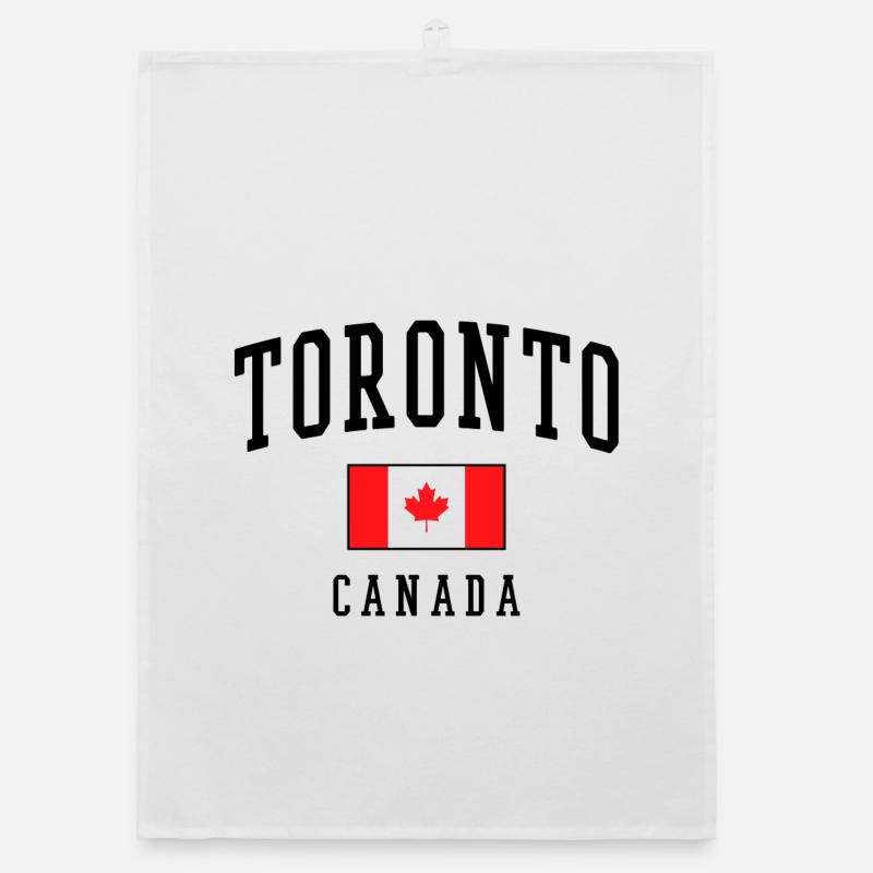 Toronto Canada Flag Design Gift Idea Organic dish towel