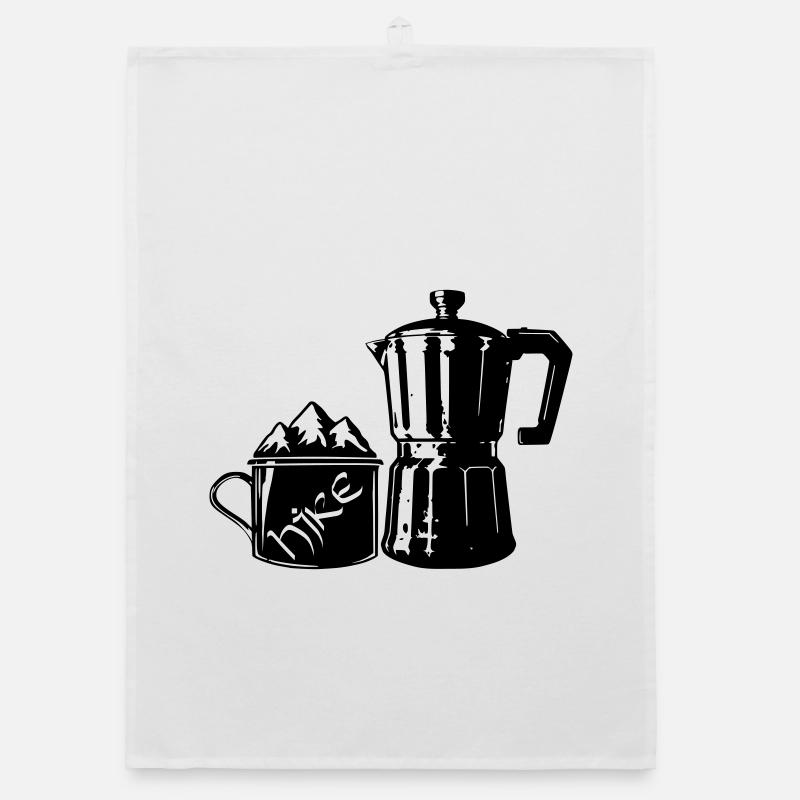 Coffee Hike - Mountain Espresso [Black] Organic dish towel