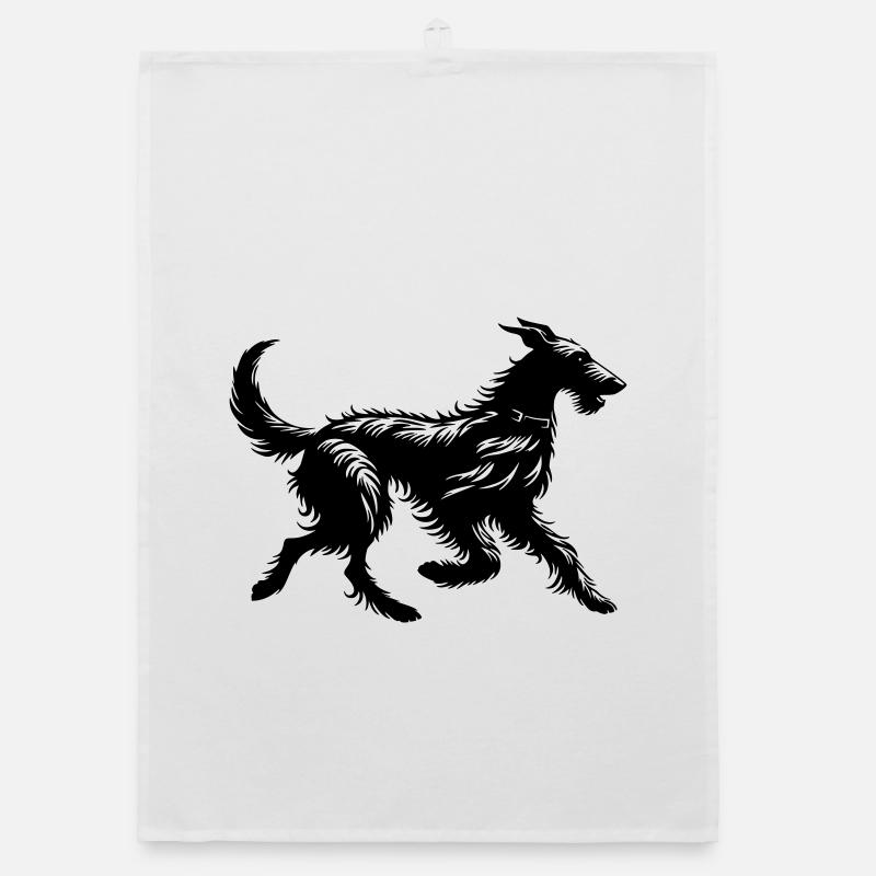 Scottish Deerhound Organic dish towel