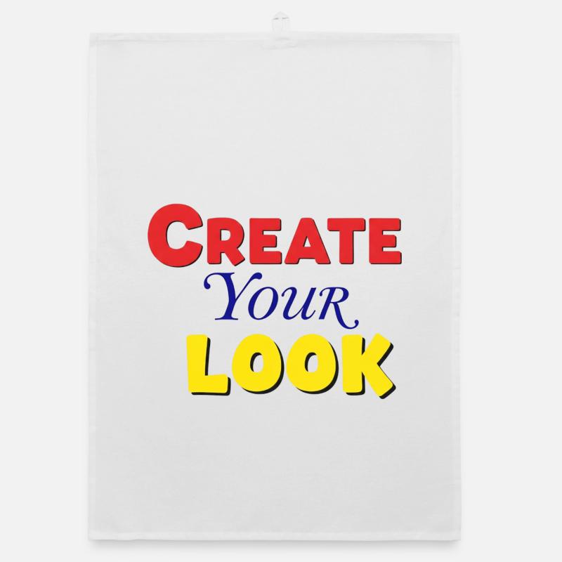 Vivid Colourful Text Creative Design Organic dish towel