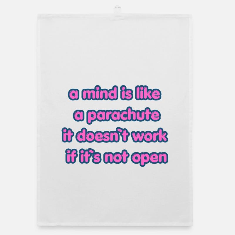 Citation de parachute à esprit ouvert Torchon bio