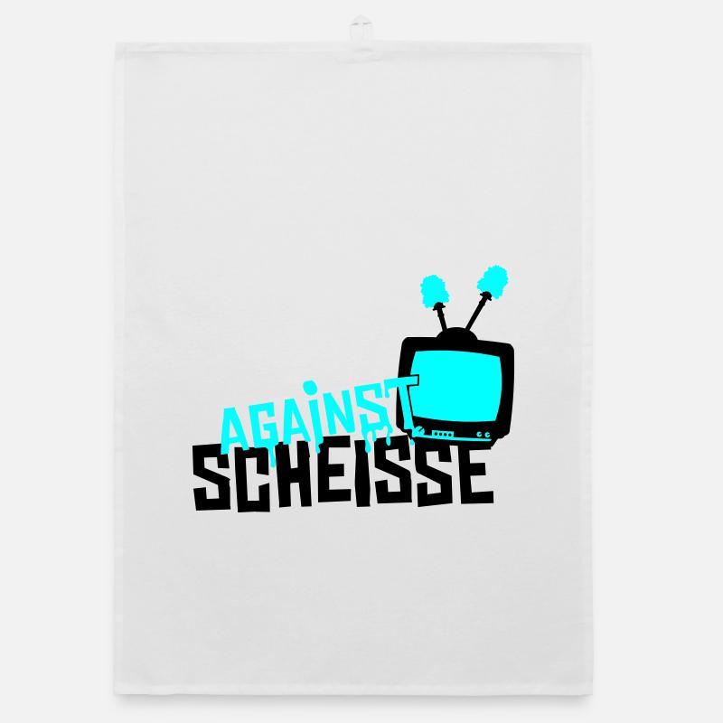 against scheisse - television Organic Geschirrtuch