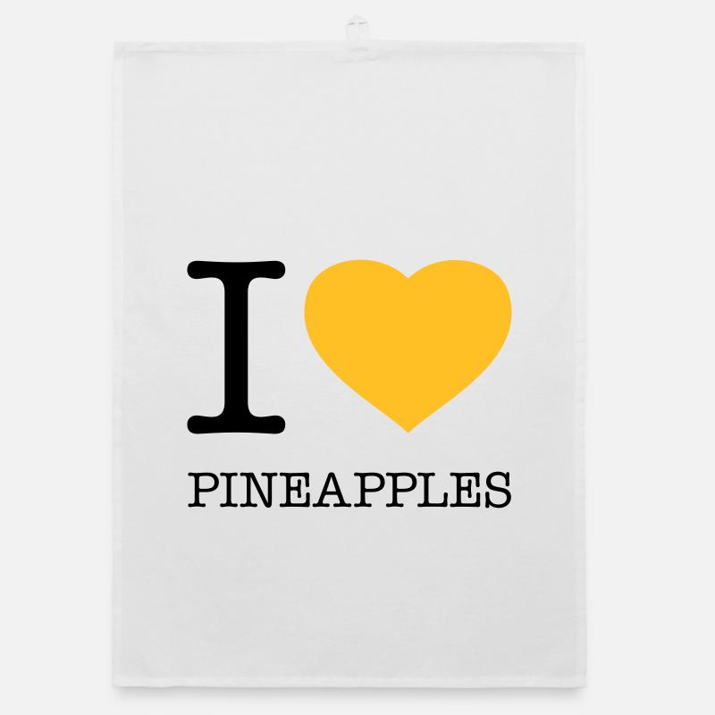 I LOVE PINEAPPLES Pineapple Organic dish towel