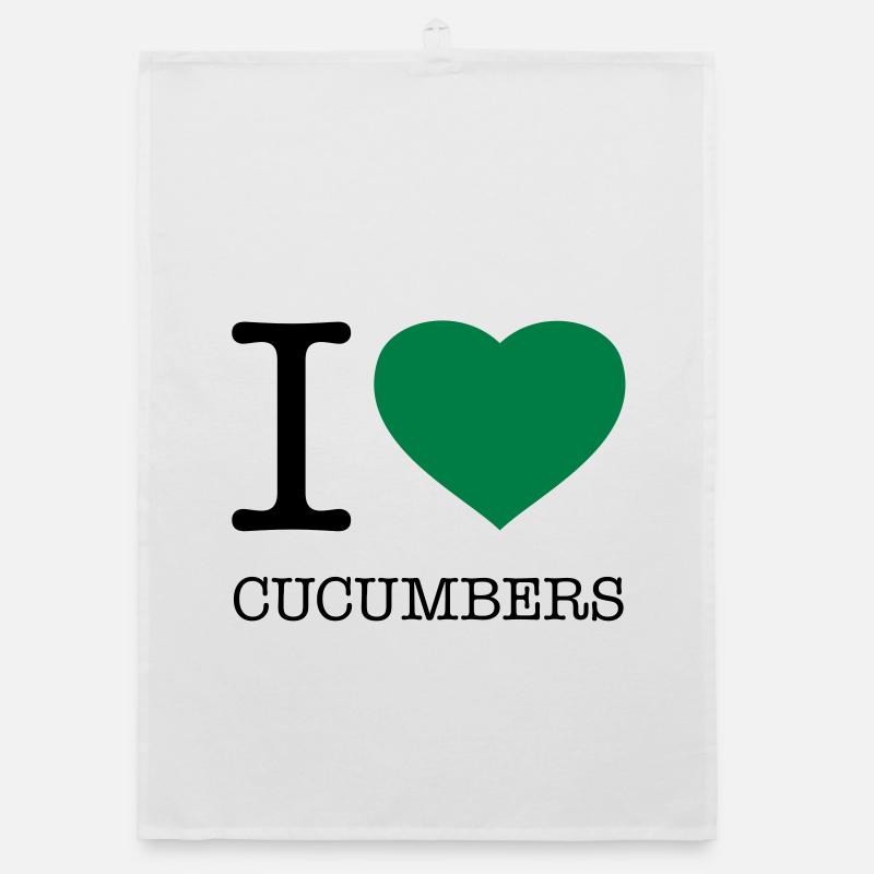 J’ADORE LES CONCOMBRES CONCOMBRE CONCOMBRE CONCOMBRE Torchon bio