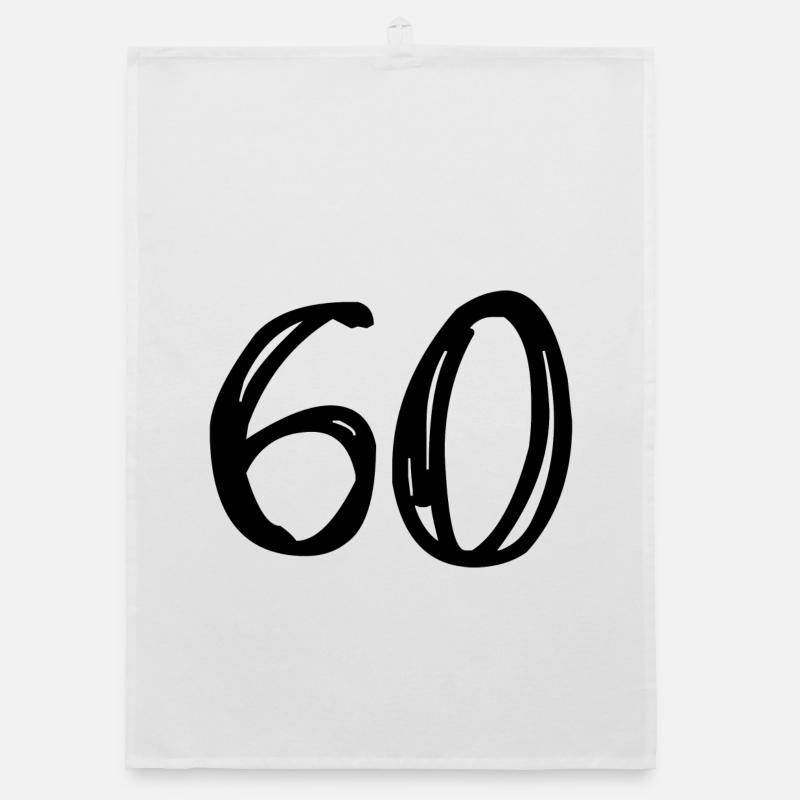 60. 60 ANS. 60e ANNIVERSAIRE. ANNIVERSAIRE 60 ANS. Torchon bio