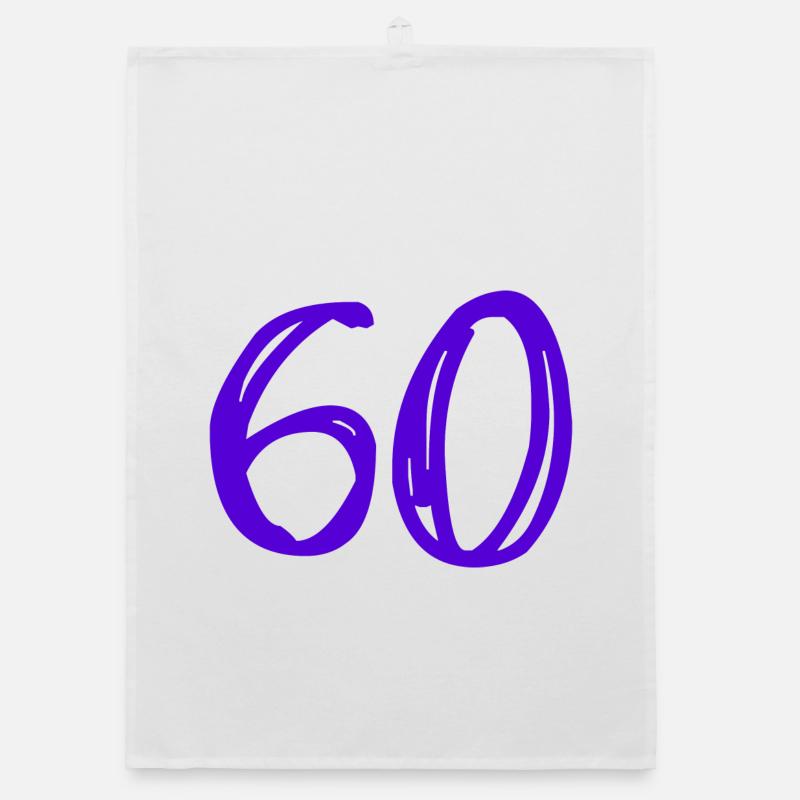 60. 60 JAHRE. 60-JÄHRIGES JUBILÄUM. 60. GEBURTSTAG. Organic Geschirrtuch