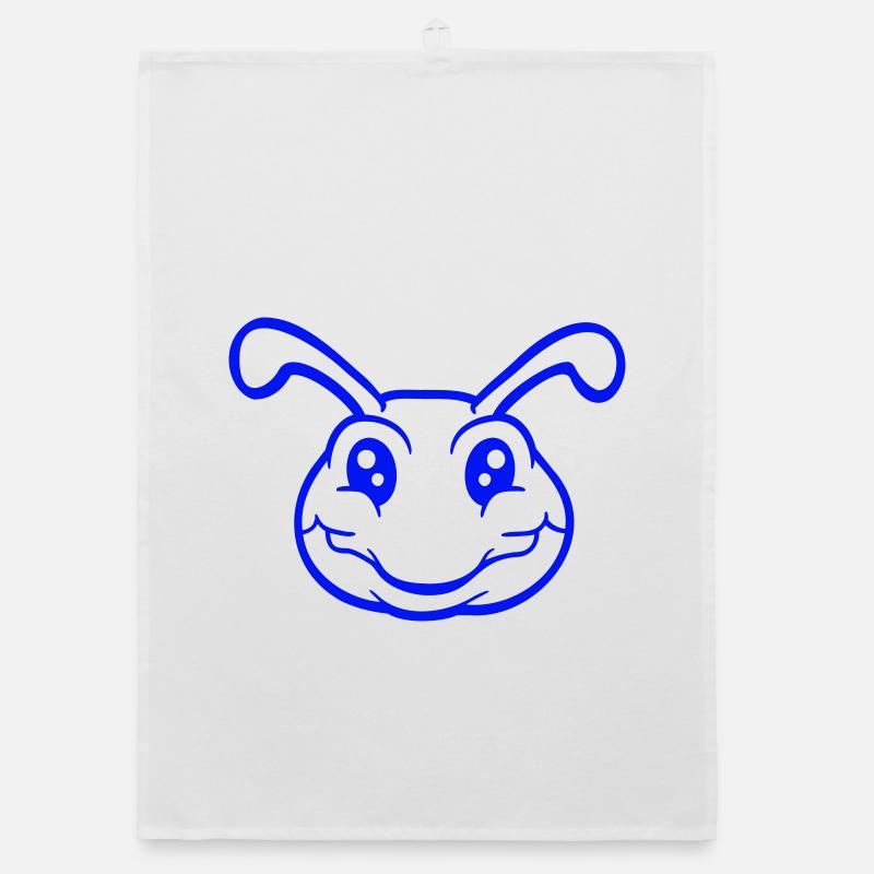 caterpillar smiles sweet cute worm friendly comic Organic dish towel