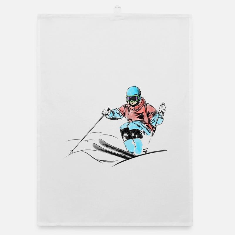 Mogul skiing Organic Geschirrtuch