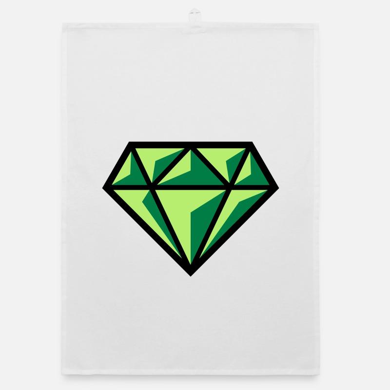 Diamant (Edelstein Brillant Symbol / POS Gre 3C) Organic Geschirrtuch