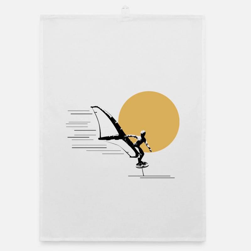 Wingfoiler devant le soleil Torchon bio