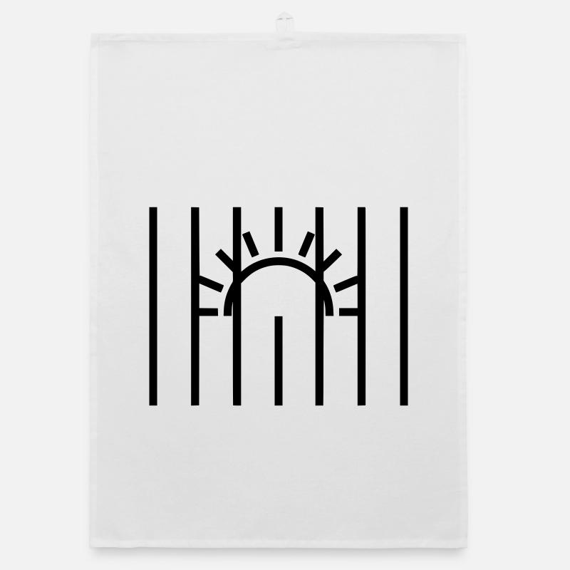 Sonne hinter Gitter Gefängnis Organic Geschirrtuch