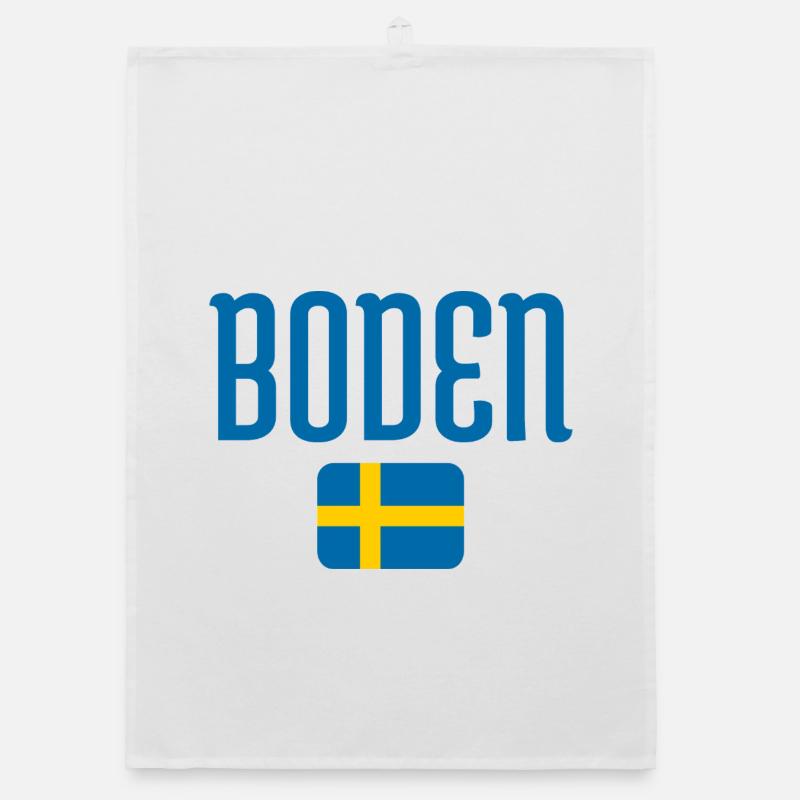 Typographie du drapeau de Boden Suède Torchon bio