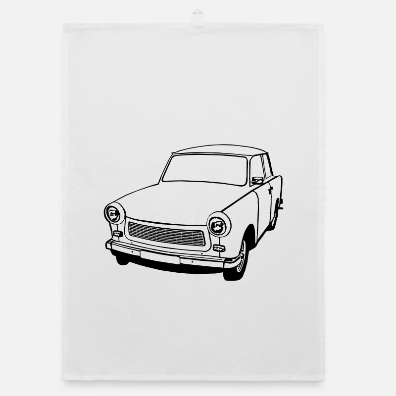  , Ostalgie , DDR Kult , Oldtimer (25) - Organic Geschirrtuch - Weiß