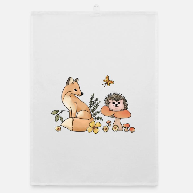Fuchs und Igel Organic Geschirrtuch