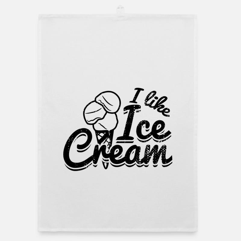 Lustiger Eiscreme Spruch Organic Geschirrtuch