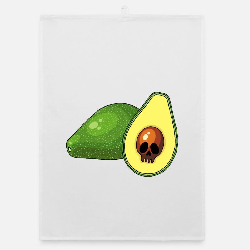 Avocado-Schädel Organic Geschirrtuch