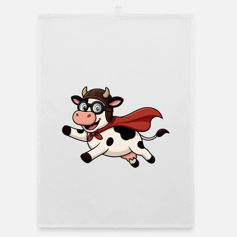 Super vache avec cape Torchon bio