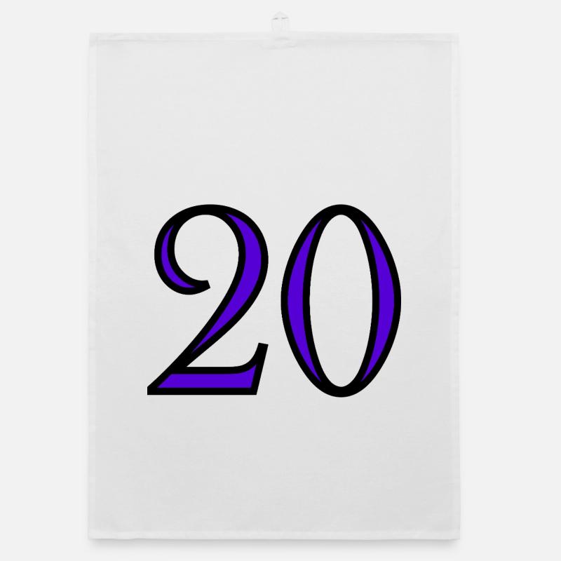 20. 20e ANNIVERSAIRE. ANNIVERSAIRE 20 ANS. 20 ANS. Torchon bio