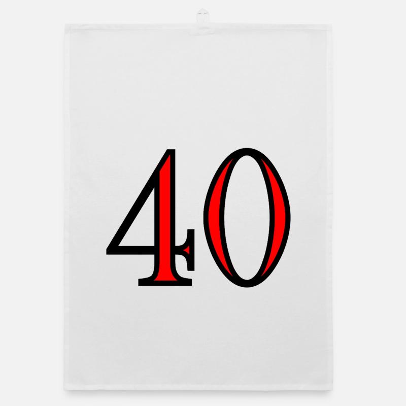 40. 40 ANS. 40e ANNIVERSAIRE. ANNIVERSAIRE 40 ANS. Torchon bio