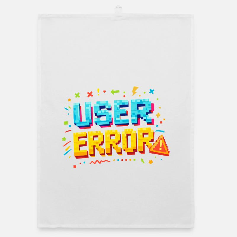 User Error Pixel Art Organic dish towel