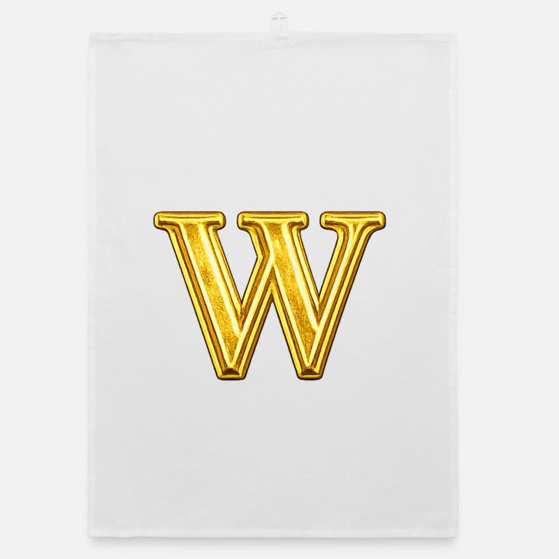 Monogramme W doré Torchon bio