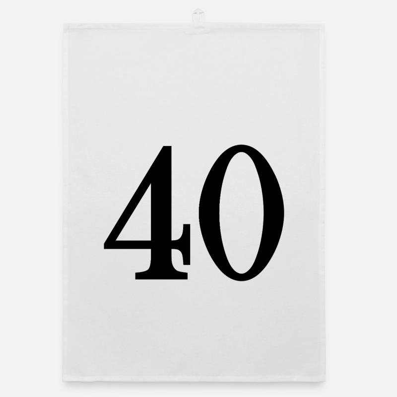 40. 40 ANS. 40e ANNIVERSAIRE. ANNIVERSAIRE 40 ANS. Torchon bio