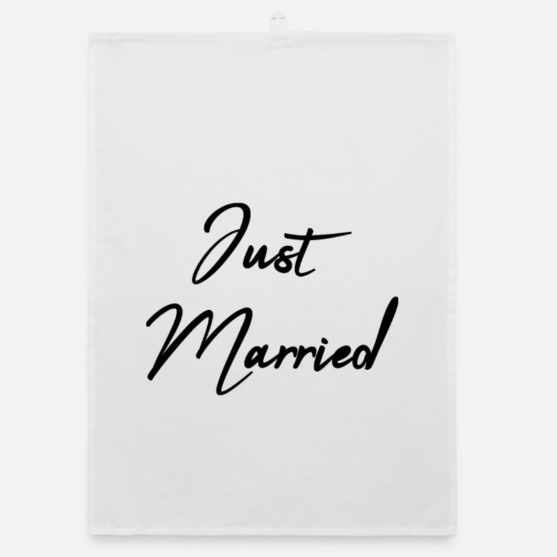 JUST MARRIED. EVJF. SAINT VALENTIN. COUPLE Torchon bio