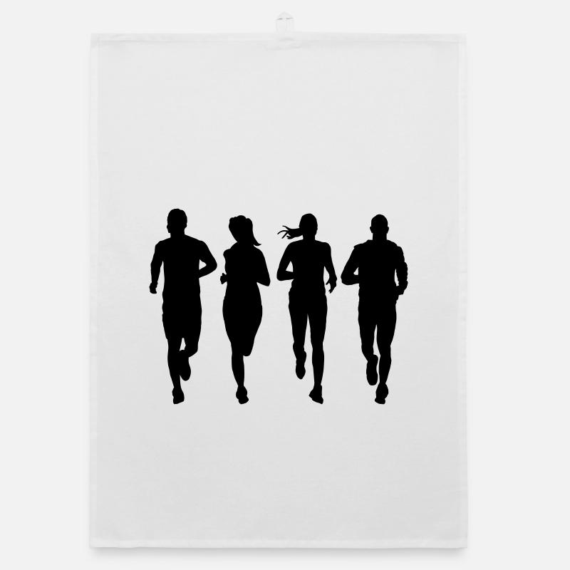 running couple group Organic dish towel