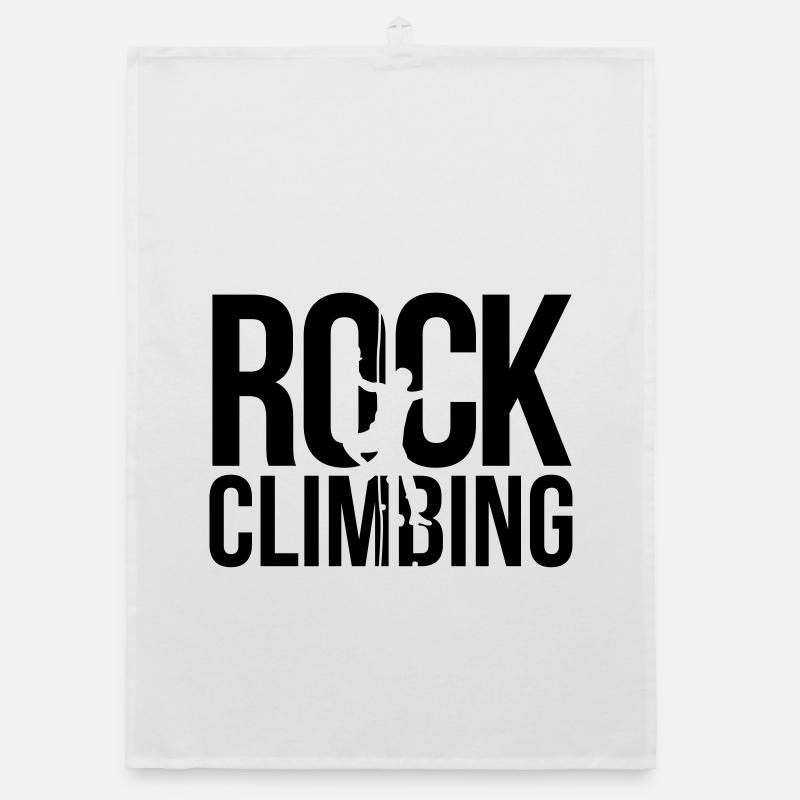 rock climbing Organic dish towel
