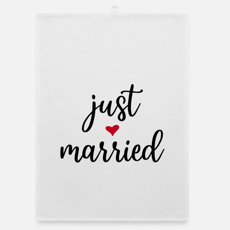 Just Married Gift Idea Organic dish towel