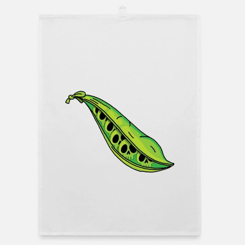 Pea Skull Organic dish towel